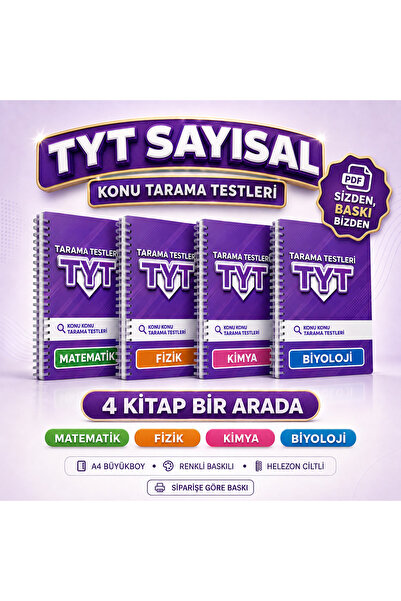 Modus Yayınları TYT Sayısal MEBİ Konu Tarama Testleri 4'lü Set Matematik Fizi...