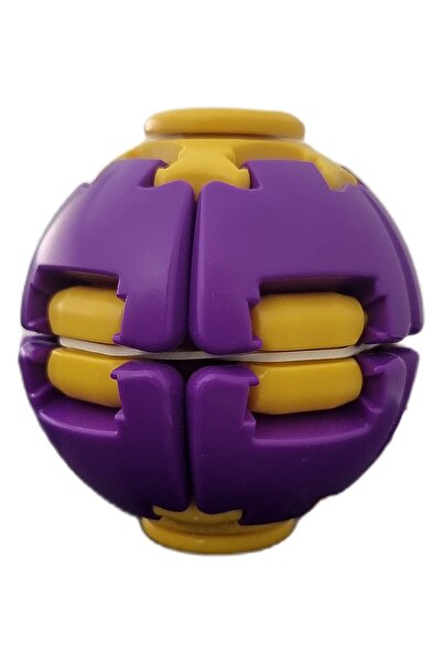 Gökyüzü ışığı Basmalı Döner Kinetik Fidget Top Stres Önleyici Oyuncak - Mor