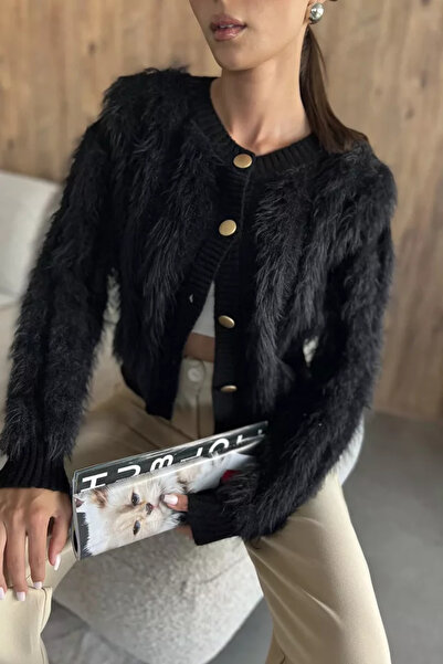 TOZLU Bearded Woman's Knitwear Cardigan