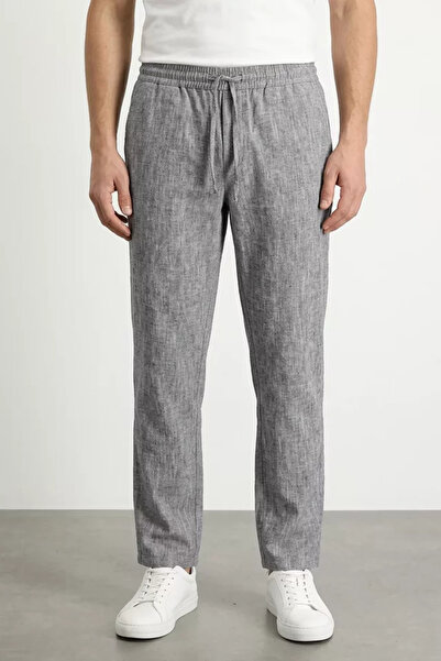 TOZLU Men's Baggy Linen Trousers