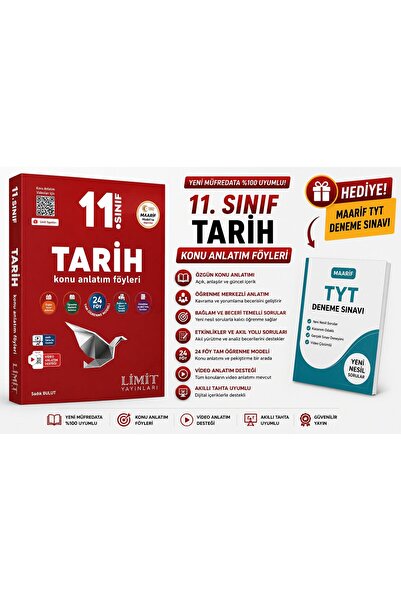 Limit Yayınları 2027 11.SINIF TARİH KONU ANLATIM FÖYLERİ-MAARİF TYT DENEME SI...