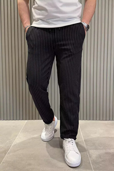 TOZLU Striped Double-Leg Men's Trousers
