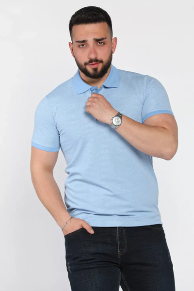 TOZLU Men's Polo Collar Half Button T-Shirt