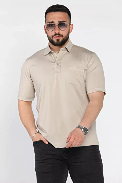 TOZLU Polo Collar Half Buttoned Pocketed Men's T-Shirt