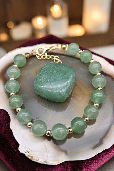 NBS Beautiful Naturel Stones Aventurine Stone Gift Bracelet for Women Adjusta...