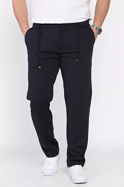TOZLU Men's Waist-Tie Zippered Straight-Leg Jogger Pants