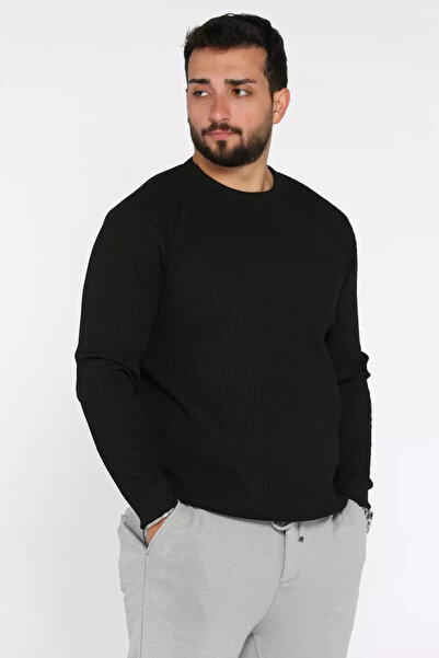 TOZLU Pulover tricotat pentru bărbați, cu gât tip crewneck