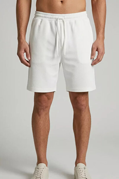 TOZLU Men's Shorts with Elastic Waist and Laces