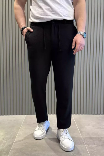 TOZLU Pantaloni jogger pentru bărbați, cu talie elastică și fermoar