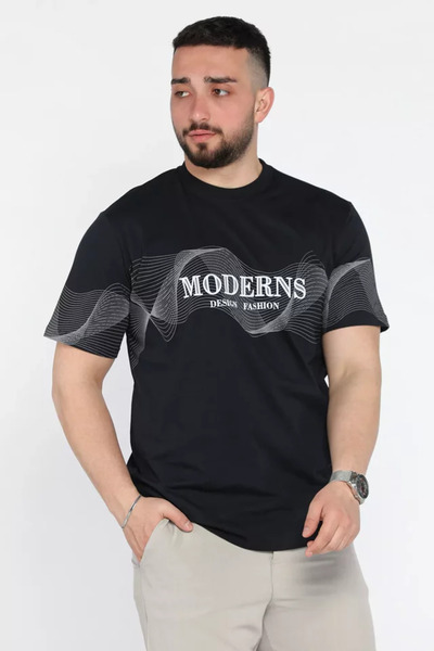 TOZLU Men's Crew Neck Printed T-Shirt