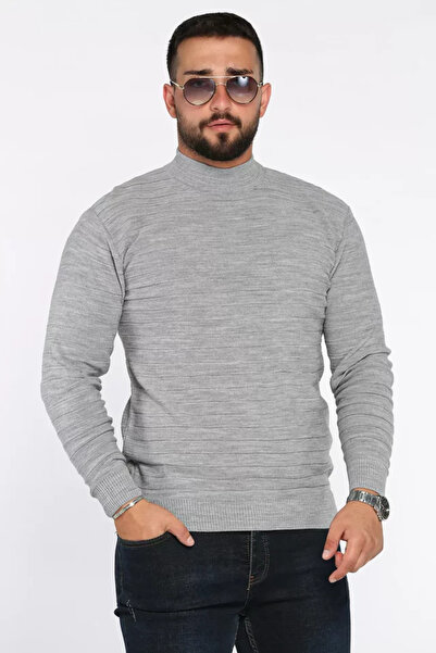 TOZLU Pulover tricotat cu model în dungi pentru bărbați