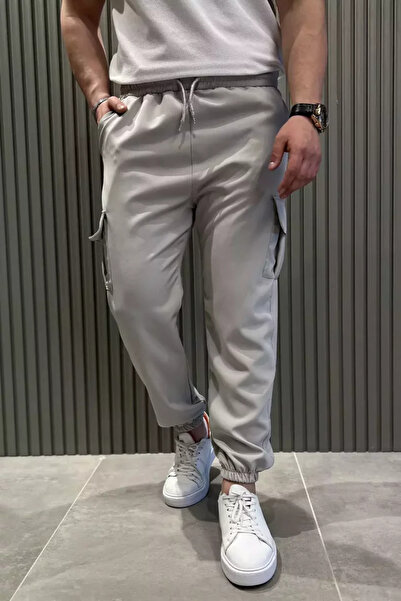 TOZLU Men's Jogger Hiking Pants with Waist Tie and Cargo Pockets