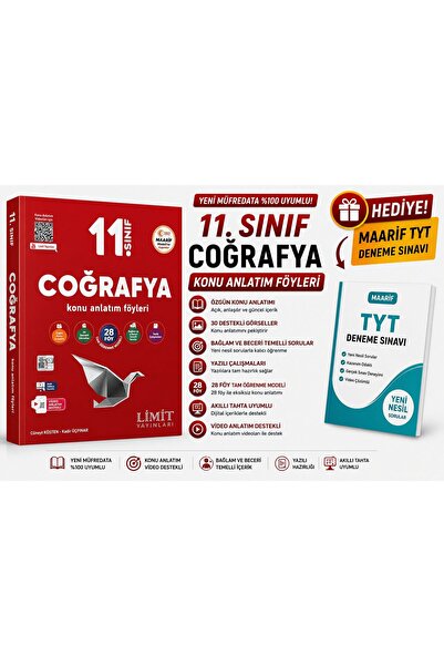 Limit Yayınları 2027 11.SINIF COĞRAFYA KONU ANLATIM FÖYLERİ-MAARİF TYT DENEME...