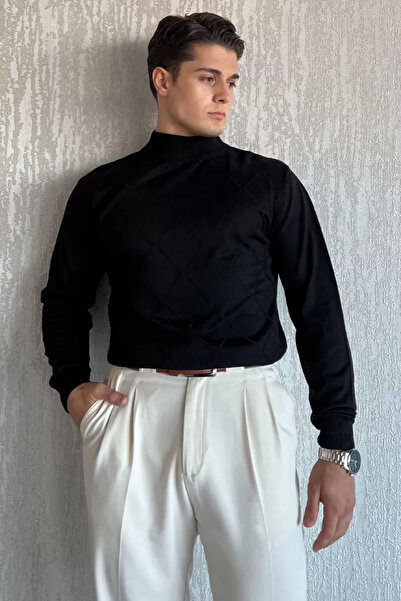 TOZLU Men's Patterned Knitwear Sweater