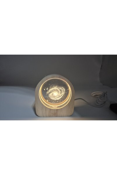 VizyonumVar Concept Wooden Framed Illuminated Night Lamp - USB Connected Desk...