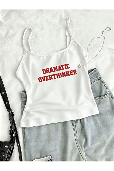 l'eivor Dramatic Overthinker Printed Crop Bustier with String Straps