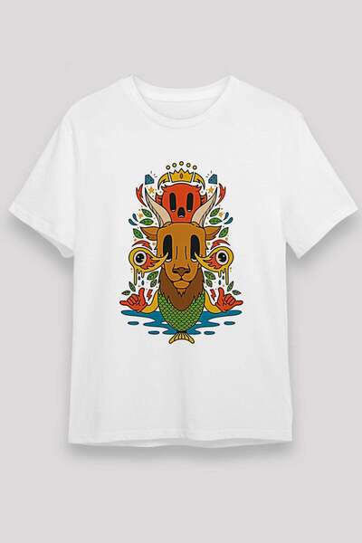 Darkhane Goat Fish Astrological Zodiac Sign Printed T-Shirt