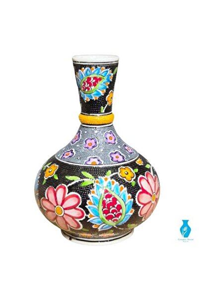 Generic Brand Handmade Turkish Ceramic Vase - 20 cm Decorative Art Piece