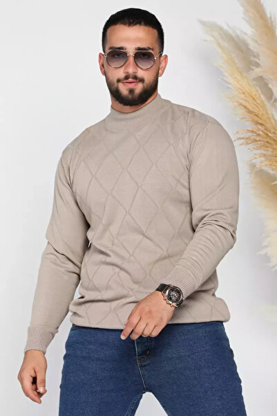 TOZLU Men's Patterned Knitwear Sweater
