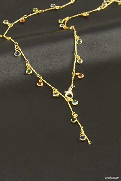 ZERO LAND Spt-Gld Crystal Stone Y (184018) Necklace Yellow