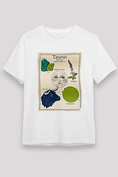 Darkhane Taurus Astrology Information Printed T-Shirt
