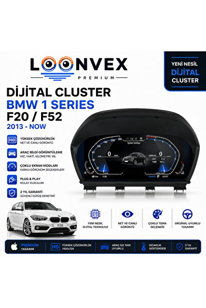 LOONVEX Premium BMW 1 Serisi F20/F52 Dijital Gösterge – Hayalet Ekran