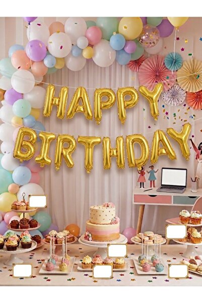 Happy Birthday Gold Folyo Balon