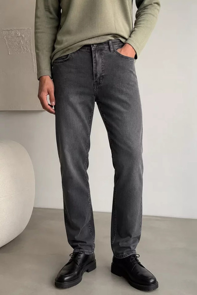 TOZLU Men's Plus Size Jean Denim Trousers