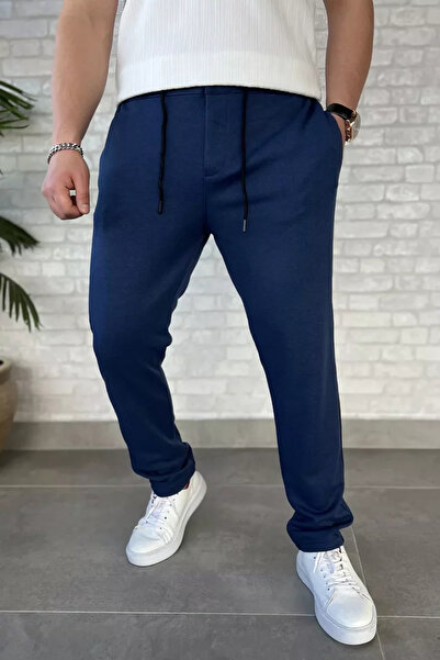 TOZLU Men's Waist Tie Detailed Trousers