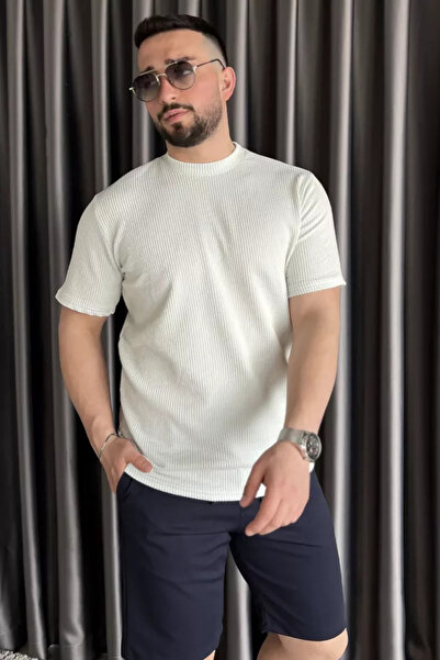 TOZLU Crew Neck Striped Men's T-Shirt