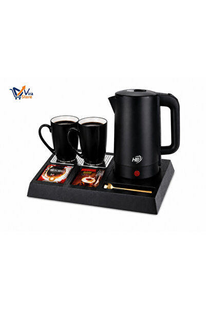 Generic Brand طقم غلاية كهربائية للفنادق HB Electric Kettle Set – الموديل HB-...
