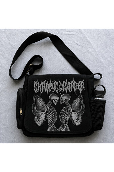 DEEFWEAR Geantă unisex cu imprimeu Angel Skeleton Geantă voluminoasă pentru p...
