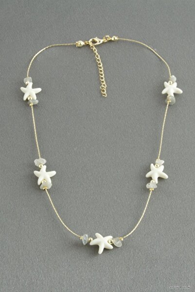 ZERO LAND Spt-Gld Starfish Broken Natural Stone (184423) Pendant Gray