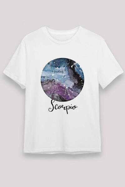 Darkhane Scorpio Constellation and Zodiac Sign Printed T-Shirt