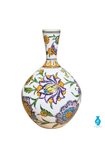 Generic Brand Handcrafted Floral Decorative Vase, 25 cm