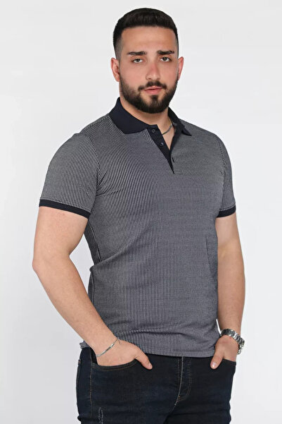 TOZLU Men's Polo Collar Half Button T-Shirt