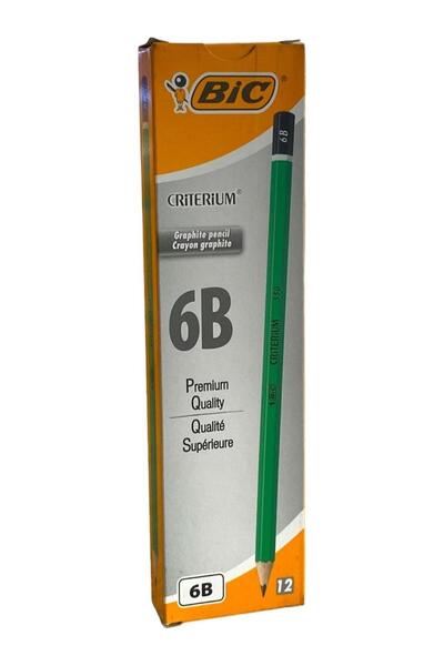 Bic Criterium 6B Graded Pencil Art Marker - Box of 12