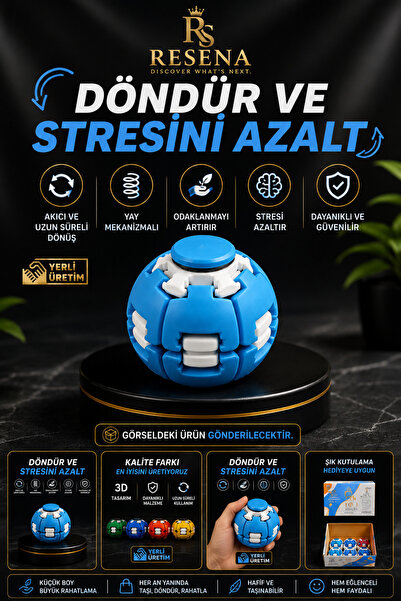 RSG RESENATREND | Bas Döndür Stres Topu Stres giderici Mekanizmalı Takımlı Fi...