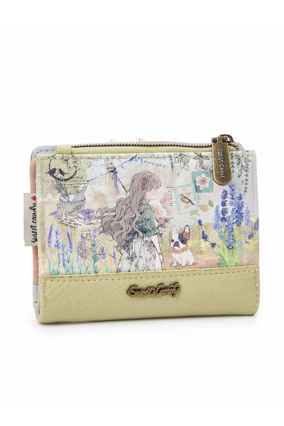 Sweet Candy Synthetic Wallet Doll with Removable Card Carn and Zipper Pocket ...