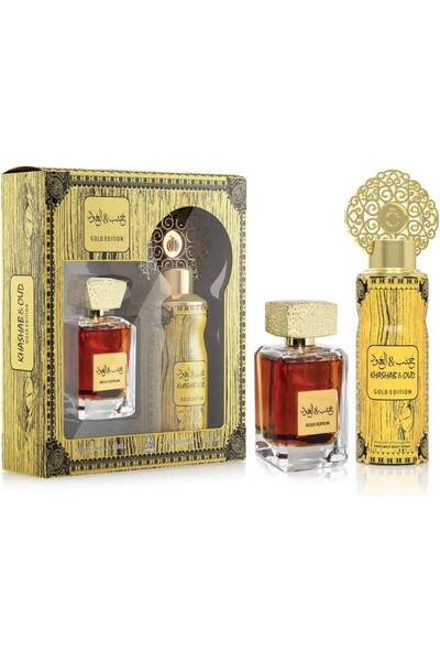 MY PERFUMES KHASHAB & OUD GOLD EDITION from ARABIYAT 2 Pieces Perfume Gift Se...