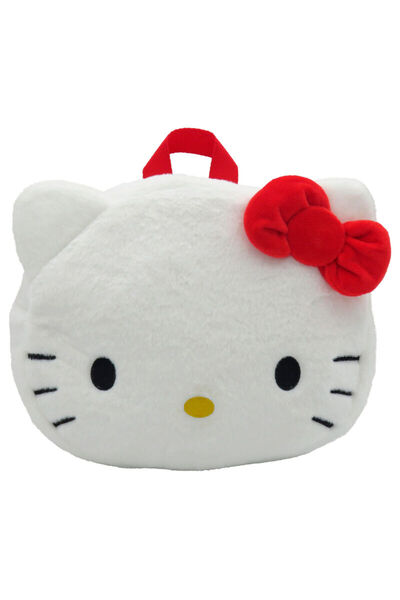 CYP BRANDS Βελούδινο σακίδιο πλάτης με πρόσωπο Hello Kitty 24 εκ.