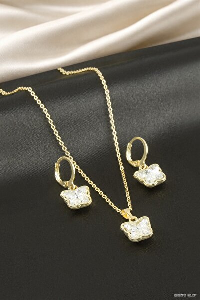 ZERO LAND Spt-Gld Stone Set (211255) Necklace Yellow
