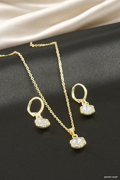 ZERO LAND Spt-Gld Star Stone Set (211307) Necklace Yellow