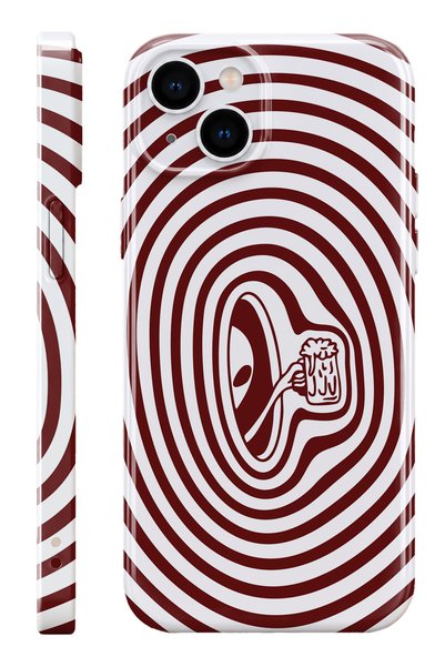 WANNA PROTECT iPhone 13 Alien Red Protect Slim Parlak Tam Kaplayan Baskı Kame...