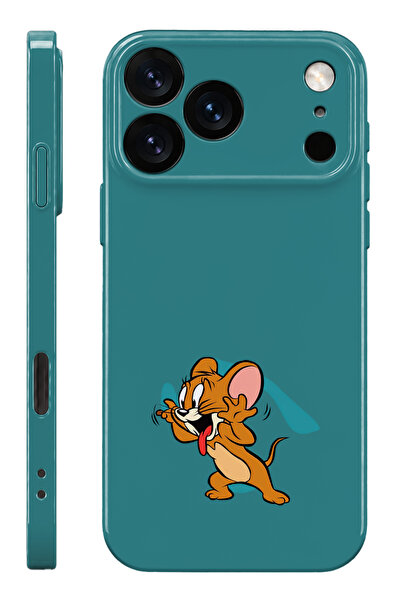 WANNA PROTECT iPhone 17 Pro Jerry Protect Slim Parlak Tam Kaplayan Baskı Kame...