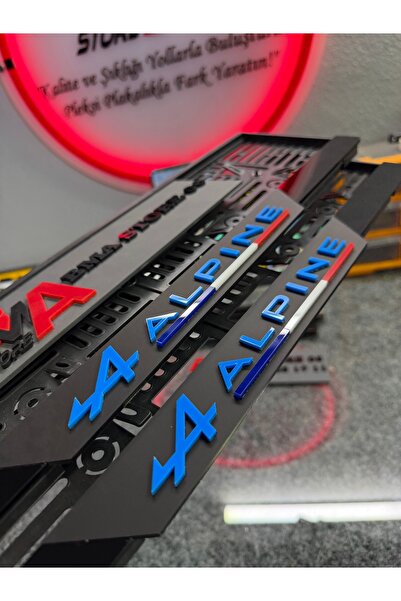 BMASTORE06 ALPINE Açık Mavi Mat Model Pleksi Plakalık(1çift,2 adet)
