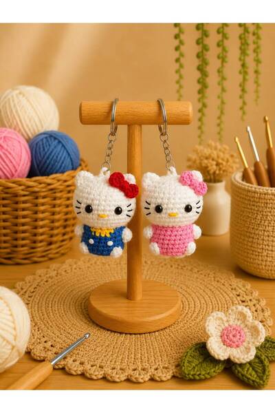 Morey Amigurumi Knitted Keychain - Handmade Bag Accessory and Gift-Ready Anim...