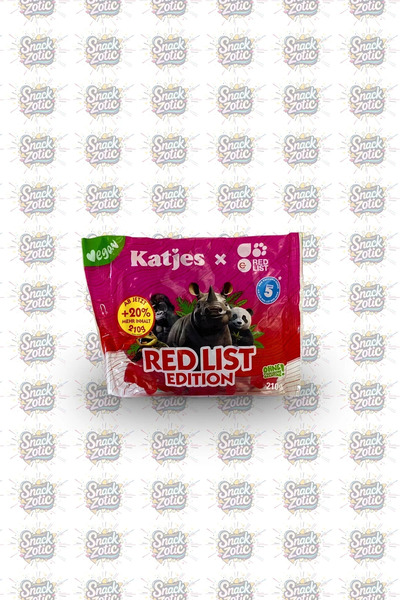 snack zotic Katjes Red List Edition Vegan Fruit Jelly Candy 210 g – 100% Halal