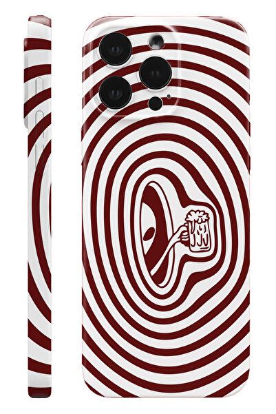 WANNA PROTECT iPhone 14 Pro Max Alien Red Protect Slim Parlak Tam Kaplayan Ba...
