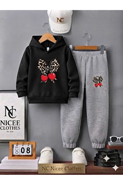 Leto Lykia Children's Tracksuit Set Unisex (New Leopard Cherry Winter Print)